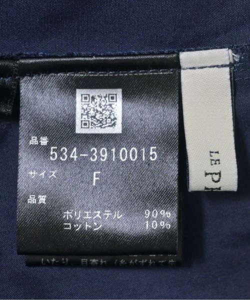 LE PHIL（ルフィル）カジュアルシャツ 紺 サイズ:F レディース/2200686734024