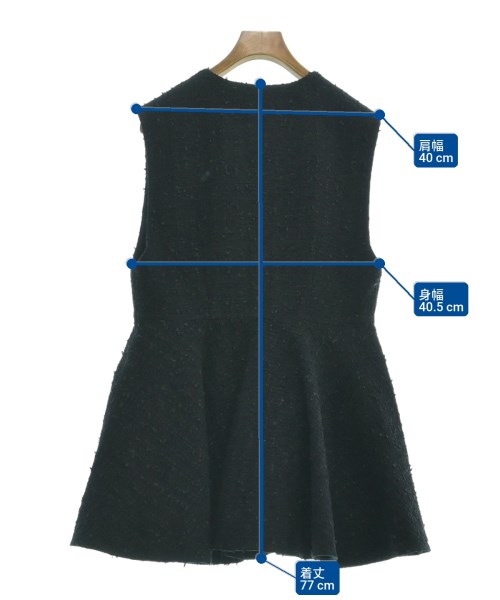 LE PHIL（ルフィル）ノーカラージャケット 紺 サイズ:1(S位) レディース/2200637087049