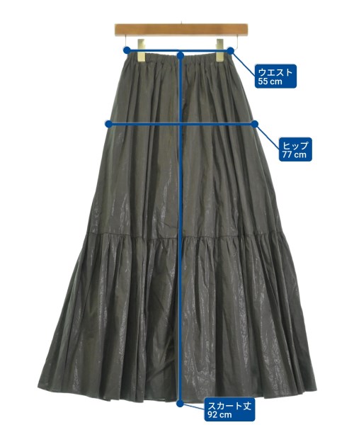 PRIORITY（プライオリティー）ロング・マキシ丈スカート グレー サイズ:38(M位) レディース/2200609159040