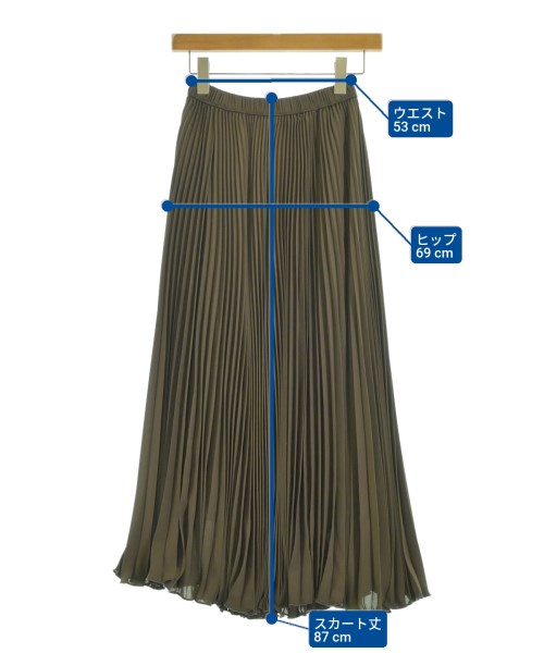 PRIORITY（プライオリティー）ロング・マキシ丈スカート カーキ サイズ:38(M位) レディース/2200657065072