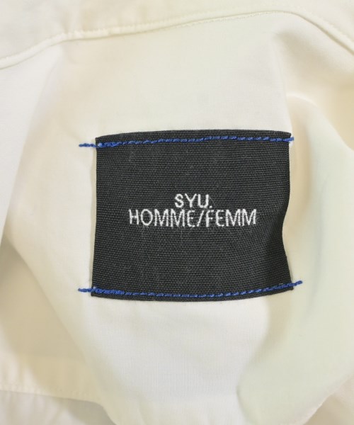 SYU.HOMME/FEMM（シュウオムフェム）カジュアルシャツ 白 サイズ:-(XL位) メンズ/2200607723038