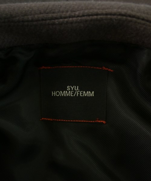 SYU.HOMME/FEMM（シュウオムフェム）チェスターコート 茶 サイズ:1(S位) メンズ/2200656886012