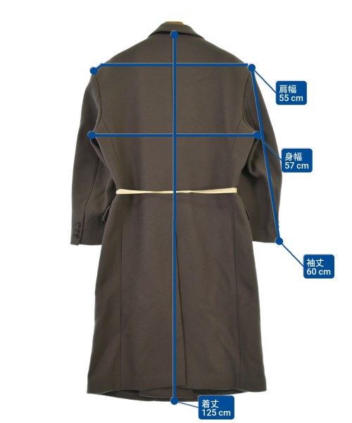 SYU.HOMME/FEMM（シュウオムフェム）チェスターコート 茶 サイズ:1(S位) メンズ/2200656886012