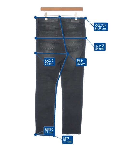 PURPLE BRAND（パープルブランド）デニムパンツ 黒 サイズ:32(L位) メンズ/2200670379149