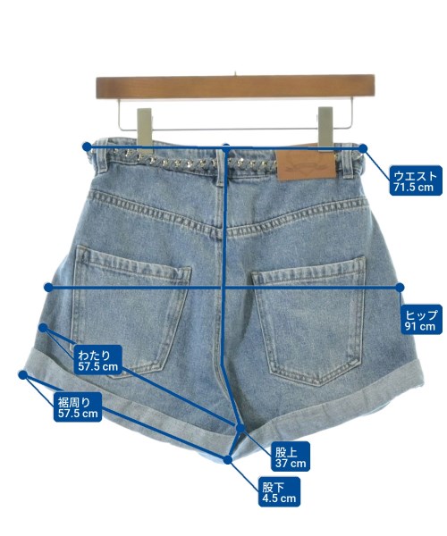 d'zzit（ディジット）ショートパンツ 青 サイズ:XS レディース/2200728546103