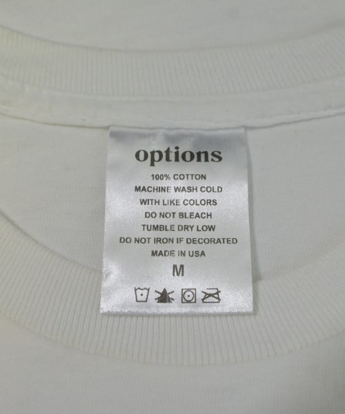 OPTIONS（オプションズ）Tシャツ・カットソー 白 サイズ:M メンズ/2200625600021