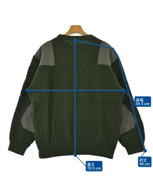 GR-UNIFORMA（ジーアールユニフォーマ）ニット・セーター 緑 サイズ:L メンズ/2200648918028