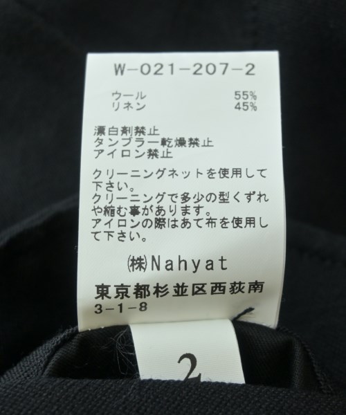 Nahyat（ナヤット）スラックス 黒 サイズ:2(M位) メンズ/2200720822021