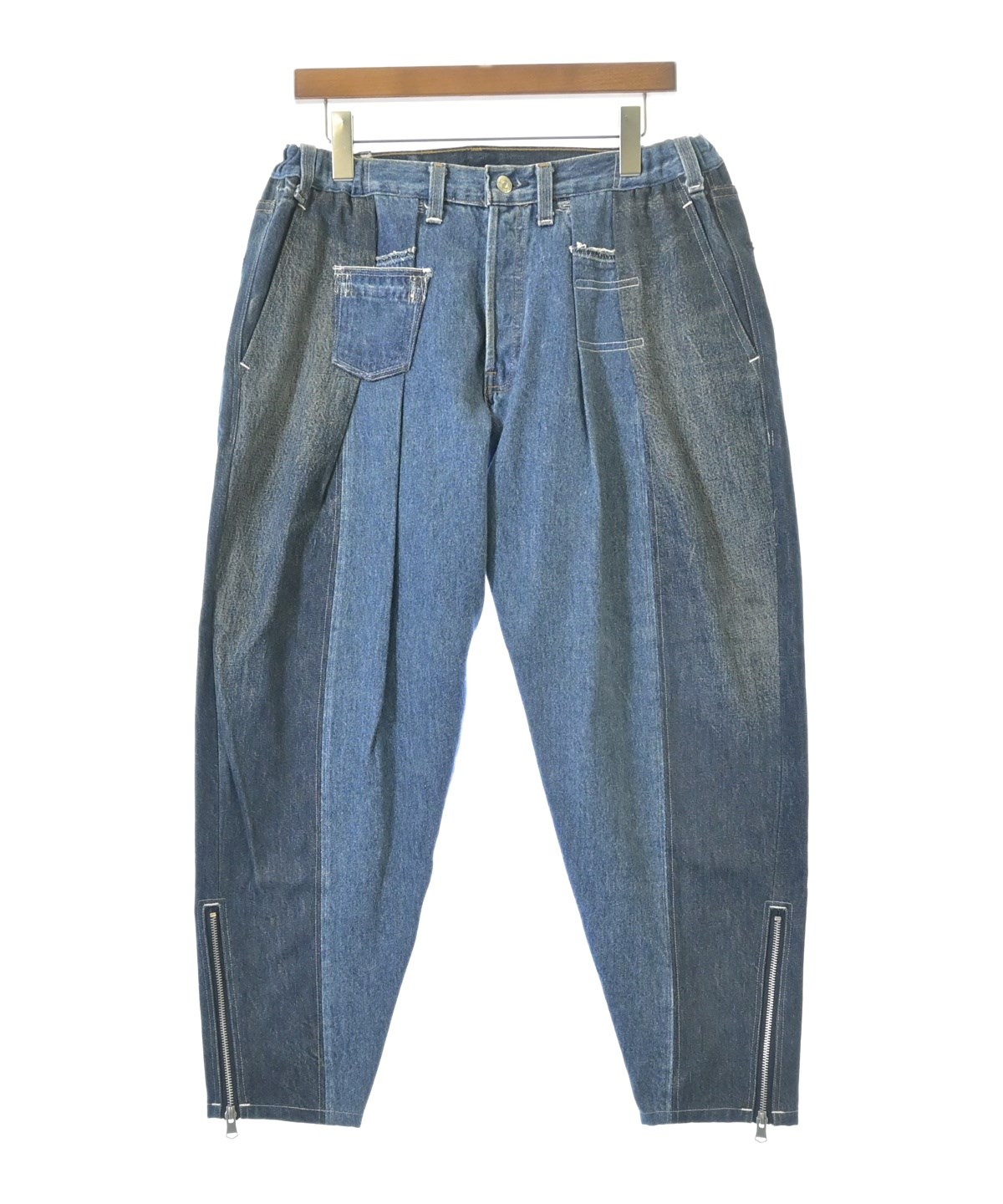 eeset&co　リメイクデニム　size表記無し EESETT&Co（イーセットアンドコー）デニムパンツ 紺 サイズ:-(S位