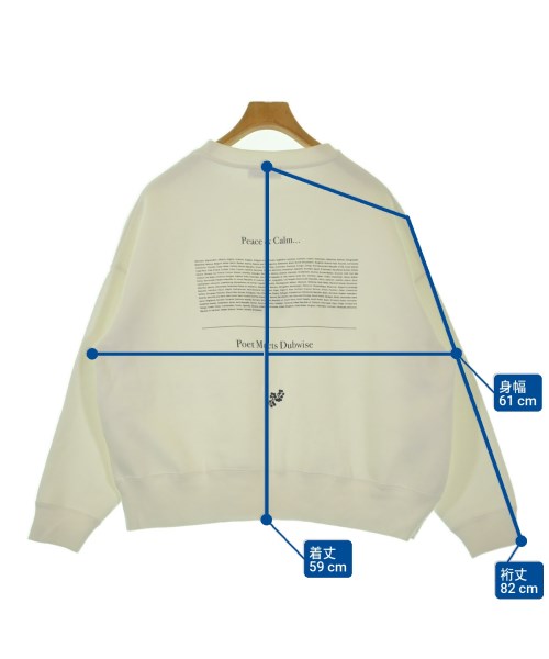 POET MEETS DUBWISE（ポエトミーツダブワイズ）スウェット 白 サイズ:F メンズ/2200626754037