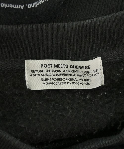 POET MEETS DUBWISE（ポエトミーツダブワイズ）スウェット 黒 サイズ:F メンズ/2200664841010