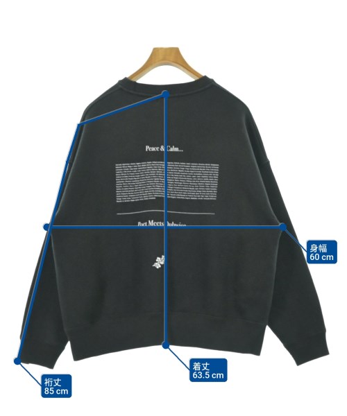 POET MEETS DUBWISE（ポエトミーツダブワイズ）スウェット 黒 サイズ:F メンズ/2200664841010