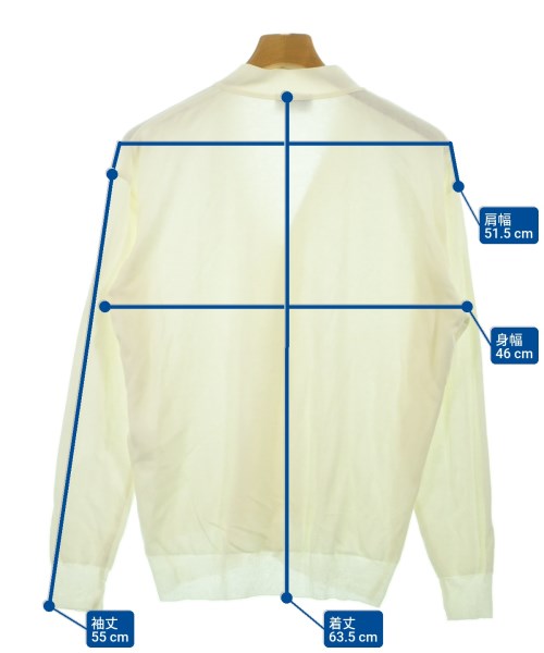 UNDECORATED（アンデコレイテッド）カーディガン 白 サイズ:0(XS位) メンズ/2200636750074