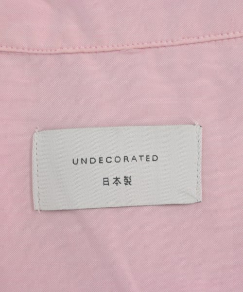 UNDECORATED（アンデコレイテッド）カジュアルシャツ ピンク サイズ:0(XS位) メンズ/2200636750081