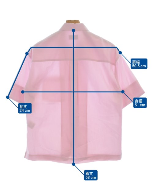 UNDECORATED（アンデコレイテッド）カジュアルシャツ ピンク サイズ:0(XS位) メンズ/2200636750081