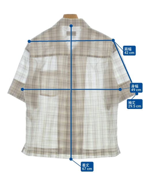 UNDECORATED（アンデコレイテッド）カジュアルシャツ グレー サイズ:0(XS位) メンズ/2200636750098