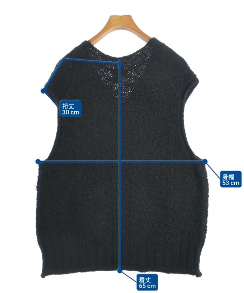 UNDECORATED（アンデコレイテッド）ベスト 黒 サイズ:0(XS位) メンズ/2200660741031