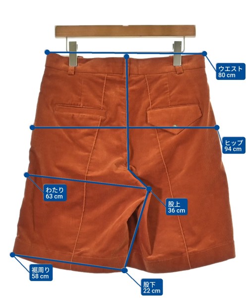 OMAR AFRIDI（オマールアフリディ）ショートパンツ オレンジ サイズ:48(L位) メンズ/2200618367153