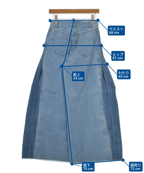 FLUID（フルイド）デニムパンツ 青 サイズ:02(M位) レディース/2200648589020