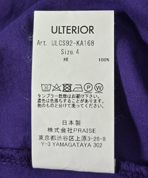 ULTERIOR（アルテリア）タンクトップ 紫 サイズ:4(XL位) メンズ/2200716650027