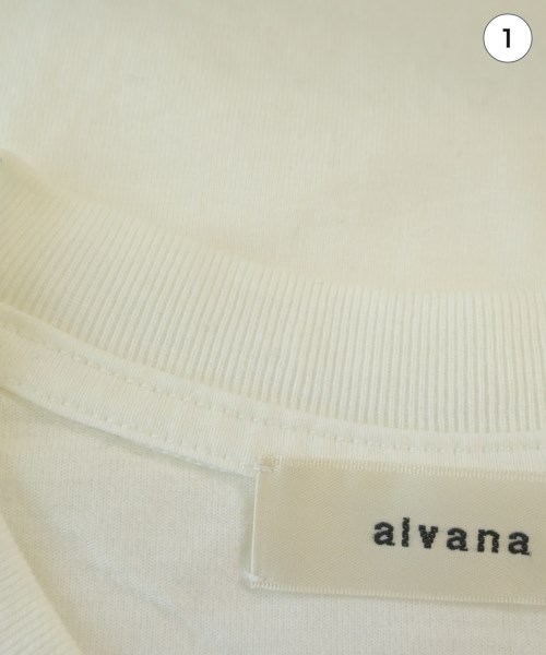 alvana（アルヴァナ）Tシャツ・カットソー 白 サイズ:2(M位) メンズ/2200681388017