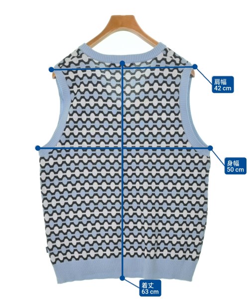 BOTT（ボット）ベスト 青 サイズ:L メンズ/2200619123222