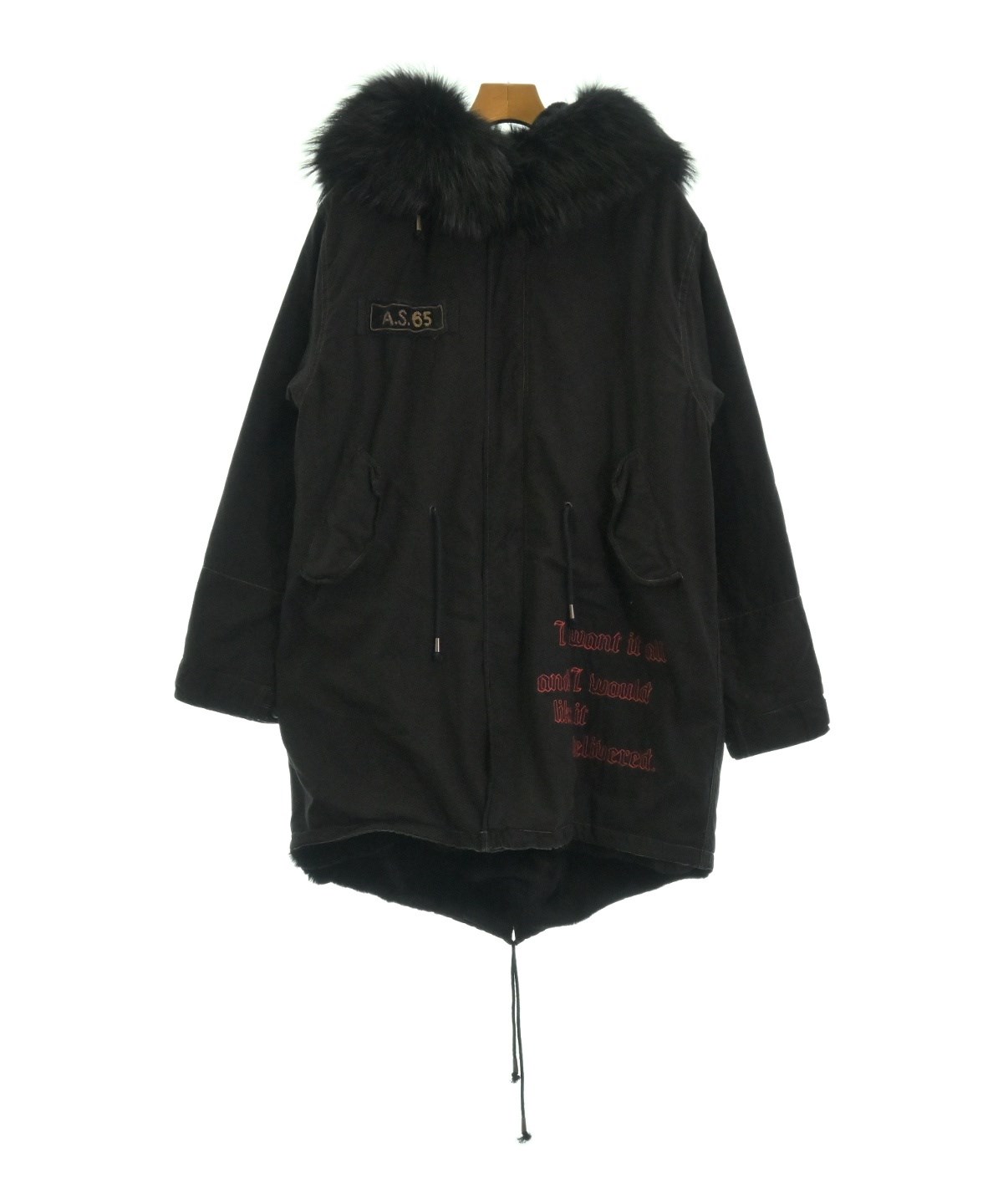 AS65 アエセッサンタチンクエ モッズコート メンズ 【古着】【中古】 AS65（アエセッサンタチンクエ）モッズコート 黒 サイズ:XS メンズ
