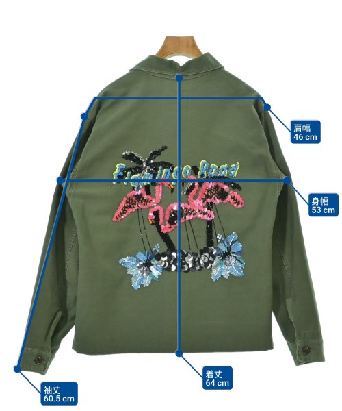 AS65（アエセッサンタチンクエ）ミリタリーブルゾン カーキ サイズ:XS レディース/2200666345059