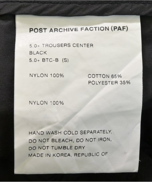 POST ARCHIVE FACTION（ポストアーカイブファクション）その他 黒 サイズ:S メンズ/2200628378019
