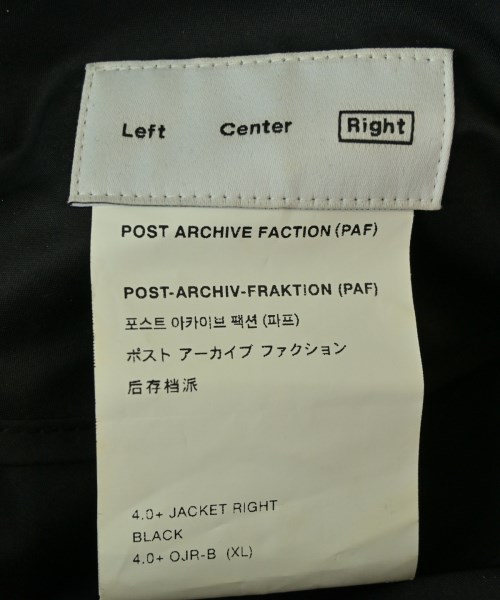 POST ARCHIVE FACTION（ポストアーカイブファクション）その他 黒 サイズ:XL メンズ/2200680317025