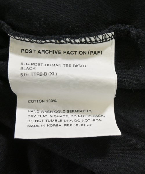 POST ARCHIVE FACTION（ポストアーカイブファクション）Tシャツ・カットソー 黒 サイズ:XL メンズ/2200714637198