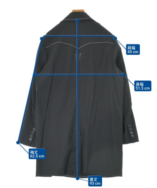 ERNEST W.BAKER（アーネストダブルベイカー）チェスターコート 黒 サイズ:46(M位) メンズ/2200638841022