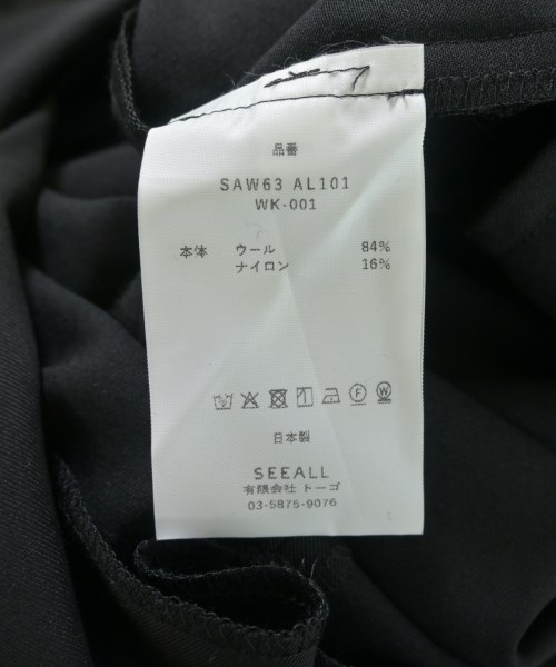 SEEALL（シーオール）オールインワン/サロペット 黒 サイズ:F レディース/2200696529344