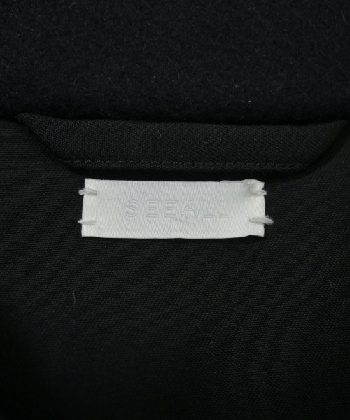 SEEALL（シーオール）ステンカラーコート 黒 サイズ:4(XL位) メンズ/2200661484012