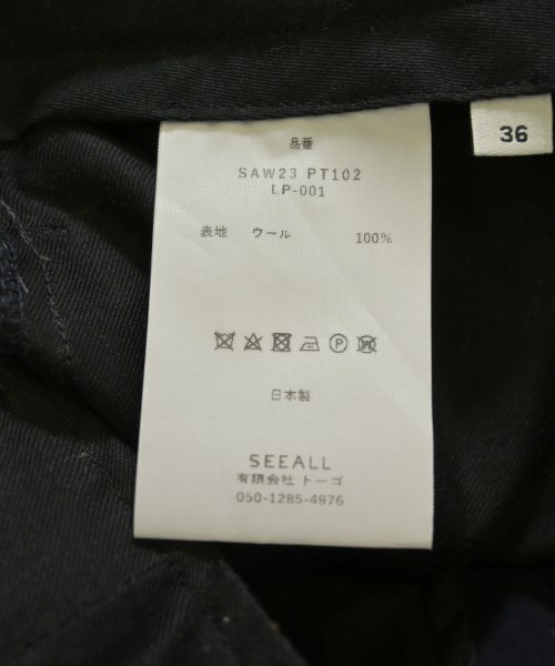 SEEALL（シーオール）スラックス 黒 サイズ:36(S位) レディース/2200715882030
