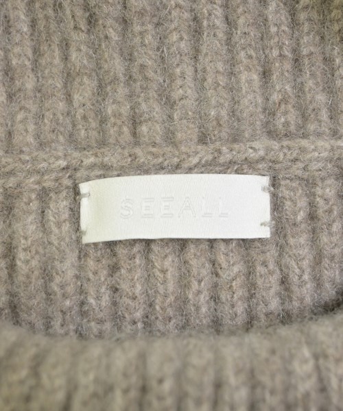 SEEALL（シーオール）ニット・セーター ベージュ サイズ:F メンズ/2200646411040