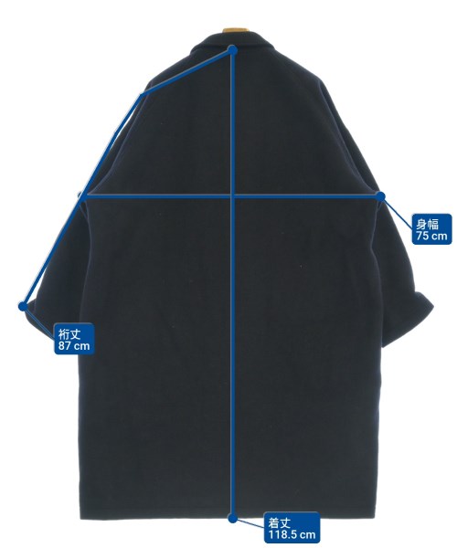 SEEALL（シーオール）ステンカラーコート 紺 サイズ:4(XL位) メンズ/2200641912016