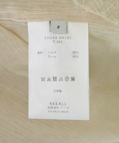 SEEALL（シーオール）カジュアルシャツ ベージュ サイズ:2(M位) レディース/2200705014205