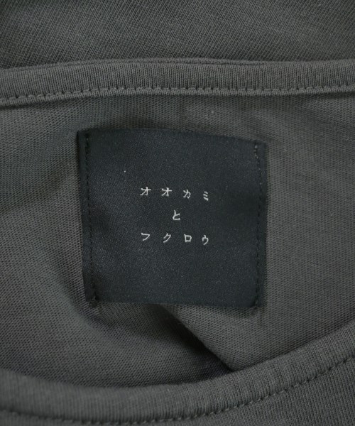 オオカミとフクロウ（オオカミトフクロ）Tシャツ・カットソー グレー サイズ:F レディース/2200668207096