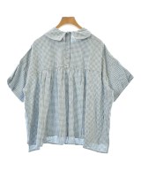 オオカミとフクロウ（オオカミトフクロ）カジュアルシャツ 青 サイズ:F レディース/2200697121042