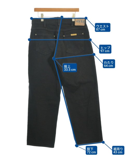 PRISON BLUES（プリズンブルース）デニムパンツ 黒 サイズ:36(XXL位) メンズ/2200671352066
