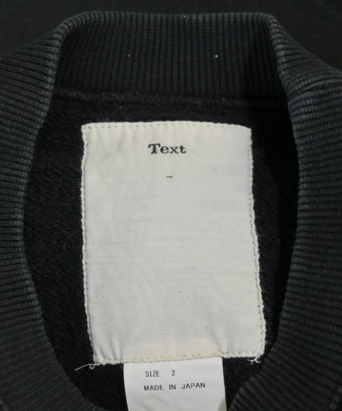 Text（テキスト）スウェット 黒 サイズ:2(M位) メンズ/2200659457011