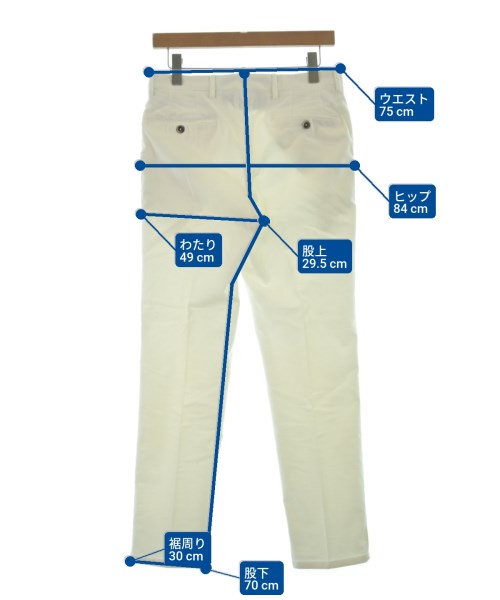 PT TORINO（ピーティートリノ）チノパン 白 サイズ:44(S位) メンズ/2200653492032