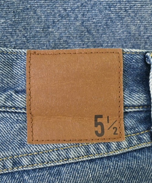 5 1/2（ファイブアンドハーフ）デニムパンツ 青 サイズ:27(M位) レディース/2200639360089