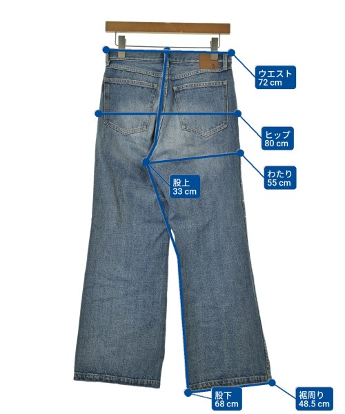 5 1/2（ファイブアンドハーフ）デニムパンツ 青 サイズ:27(M位) レディース/2200639360089