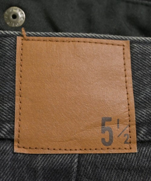 5 1/2（ファイブアンドハーフ）デニムパンツ 黒 サイズ:30(XL位) レディース/2200623367025