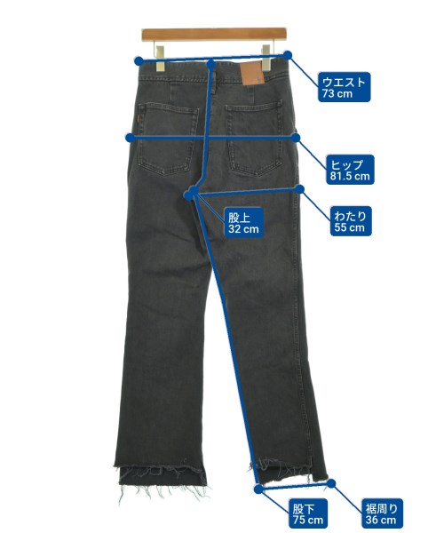 5 1/2（ファイブアンドハーフ）デニムパンツ 黒 サイズ:30(XL位) レディース/2200623367025
