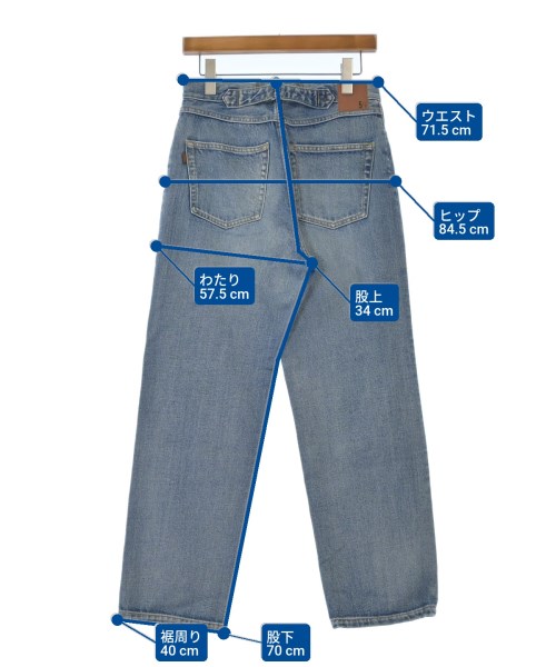 5 1/2（ファイブアンドハーフ）デニムパンツ 青 サイズ:28(L位) レディース/2200615970011