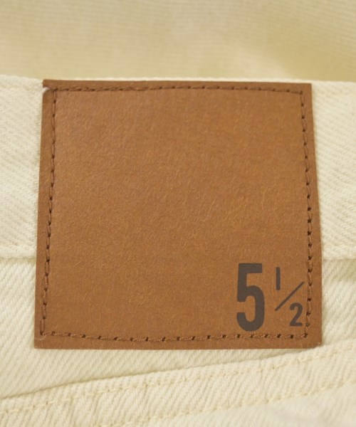 5 1/2（ファイブアンドハーフ）デニムパンツ 白 サイズ:29l(L位) レディース/2200620965057