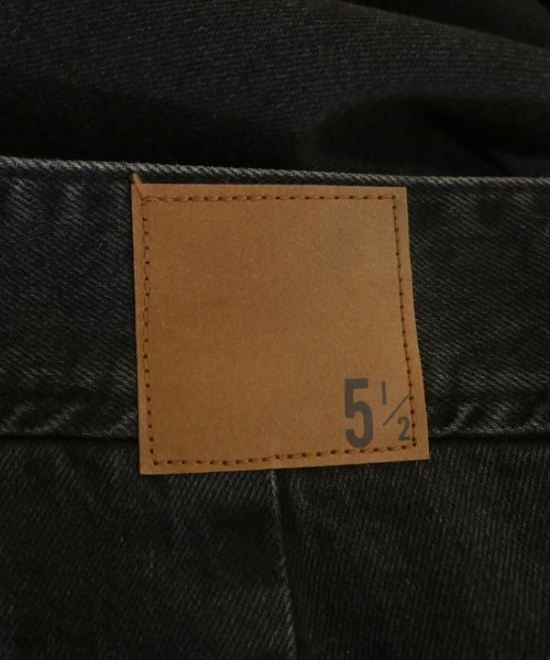 5 1/2（ファイブアンドハーフ）デニムパンツ 黒 サイズ:27(M位) レディース/2200633971014